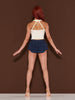 Little Sparrow - Denim Ruffle Trunk