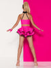 All That Pink - Tiered Peplum Skirt
